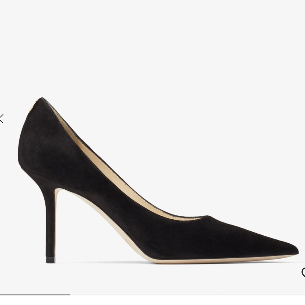 NWOT Jimmy Choo Black Suede Heels - Love 85mm